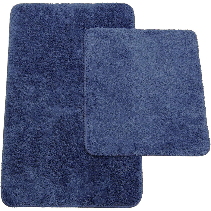 Brandsseller Bath Mat Set - 2 Piece Set (50x80cm & 45x50cm) - Green & Blue