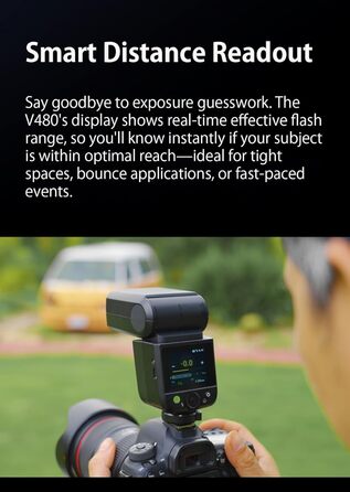 Спалах GODOX Blitz V480C з сенсорним екраном, GN50, TTL, HSS 1/8000s, сумісний з Canon R6 Mark II R10 R7 R100 EOS-R R5 Mark II R6 RP R8 M50 600D 90D 700D 750D