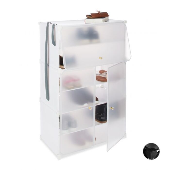 Relaxdays Shoe Cabinet Plastic