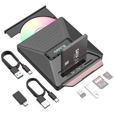 Зовнішній DVD-привід SUIDEK для ноутбука та ПК, DVD +/-RW записник з SATA 2.5