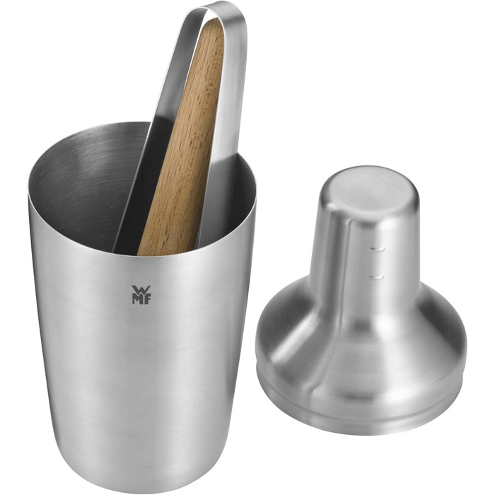 WMF Matryoshka Cocktail Set, 5-Piece, Bar Set with Stainless Steel Cocktail Shaker (700ml), Jigger, Cocktail Strainer, Ice Tongs, and Muddler, Nesting