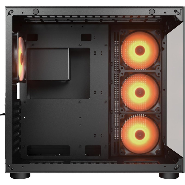 Корпус для ПК Cougar Cube Midi-Tower, загартоване скло, 3 вентилятори FV150 ARGB, чорний