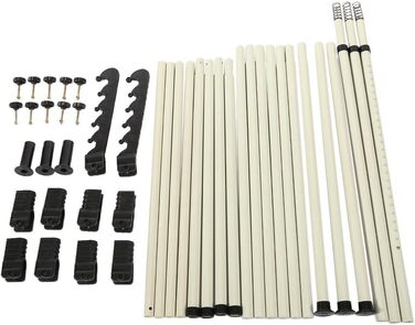 EBTOOLS Telescopic Clothes Rail System, Steel Clothes Rack, 240 kg, 160-320 cm, including 105 cm Clothes Rail