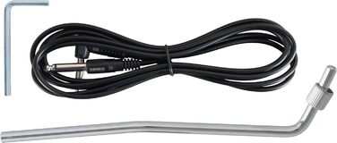Електрогітара Rocktile Warhead Heavy-Series - Корпус з липи, 2 хамбакери, 24 лади, гриф з твердої породи дерева, тремоло Vintage String Thru, чорний глянцевий