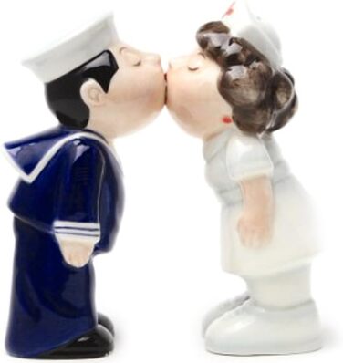 Pacific Giftware Ceramic Salt and Pepper Shakers, Design: Nurse and Sailor