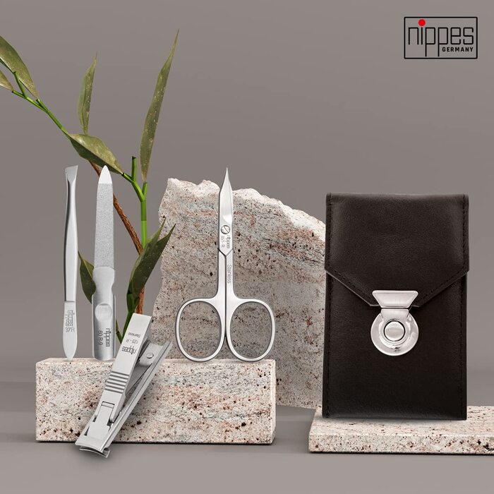 Набір для манікюру Nippes Solingen Locks, 7 шт., нержавіюча сталь, шкіряний етикет, збірний (4 шт.), Німеччина