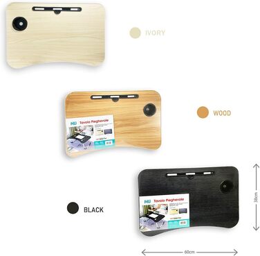 Зручний столик-підставка для ноутбука та книг, 60x40 см, дерев'яний, для дому, офісу та подорожей