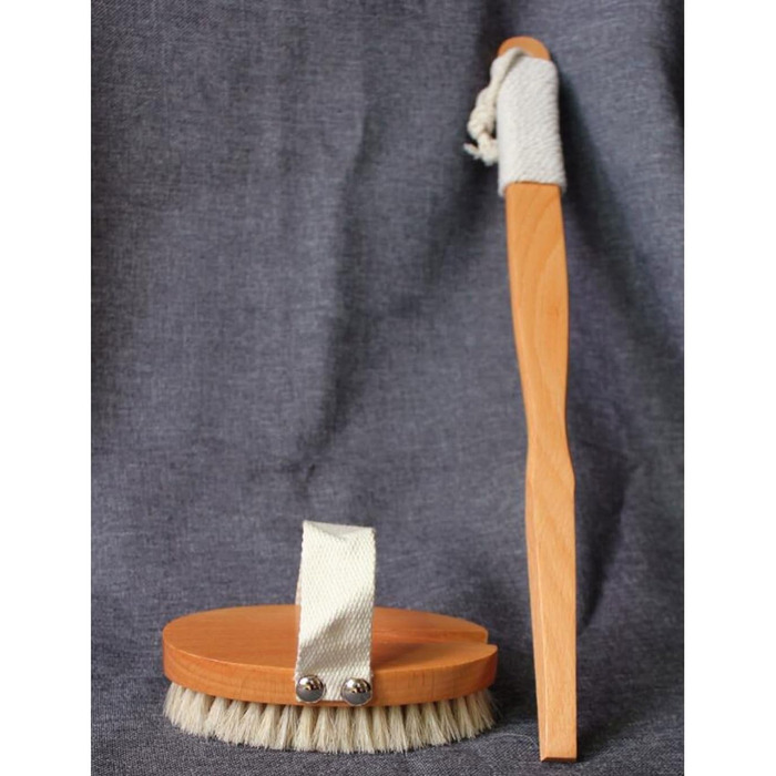 Bath and body brushes, shower brush with long handle, horsehair bath brushes for women, back scrubbers for the shower for men, bathroom accessories