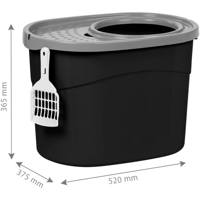 Кігтеточка для котів Iris Ohyama TECL-20, чорно-сіра, з кришкою, XXL, BPA-free, для великих котів та кошенят