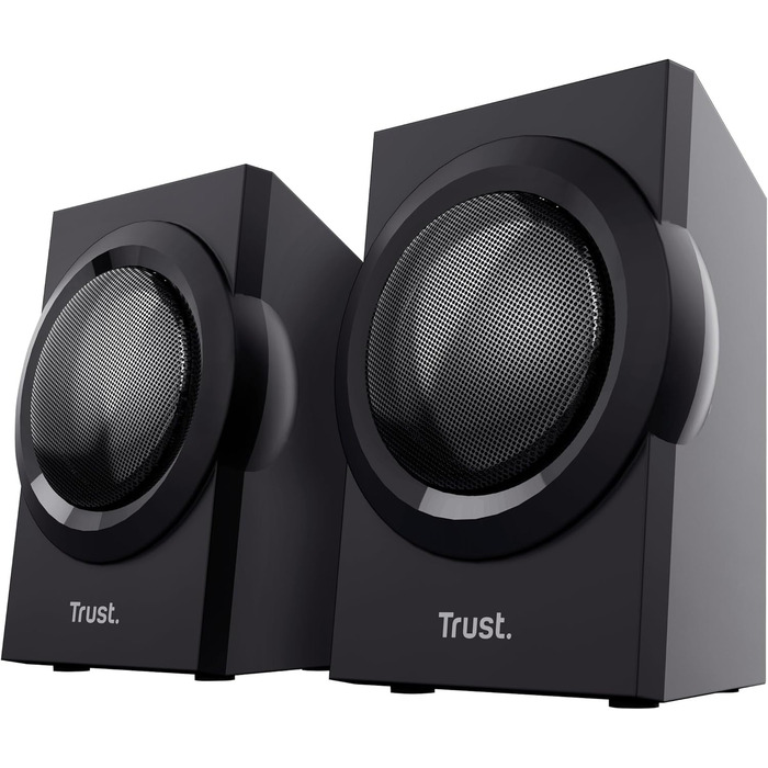 Акустична система Trust Yuri 2.1 для ПК з сабвуфером, 120 Вт, чорний, сучасний дизайн