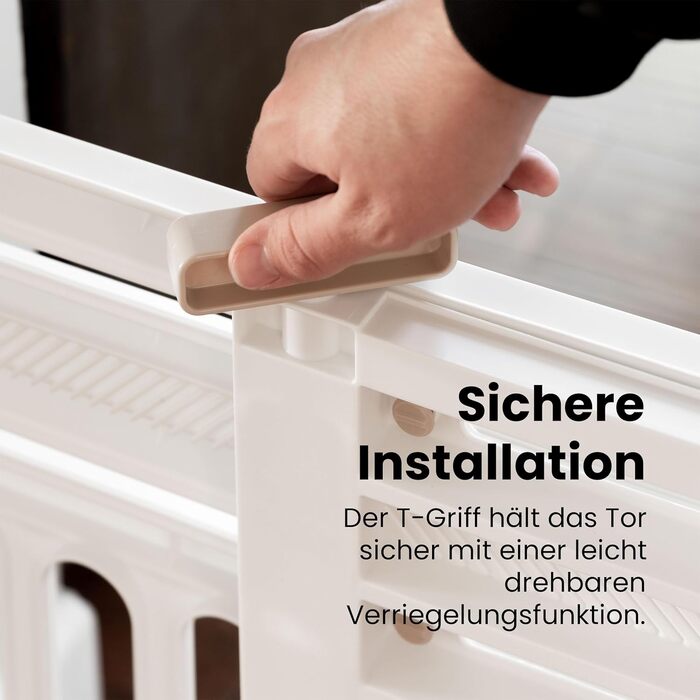 Захисний бар'єр для тварин Iris Ohyama PBR-600, пластиковий, без свердління, білий/кремовий, L64 x B61 x H5 см