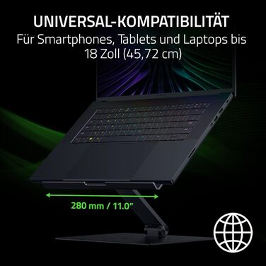 Підставка для ноутбука Razer Adjustable - Регульована, для екранів до 18 дюймів, алюміній, вентиляція, білий/чорний