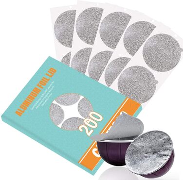 CAPMESSO Reusable VertuoLine Capsule Lid - Compatible with VertuoLine Espresso Machine Coffee Pads - 64 mm (200 / Pack)