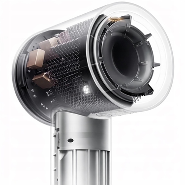 Професійний фен для волосся Dryer 6в1, 1600 Вт, з іонізацією та дифузором, сріблястий