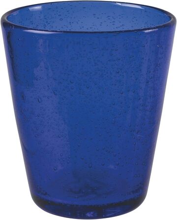 Villa d'Este Home Tivoli Cancun/Marea Set of 6 Water Glasses, 330 ml, made of hand-blown glass, with shades of blue