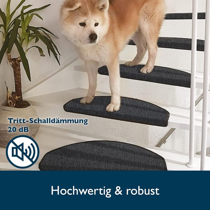 Beautissu Non-Slip Stair Treads - 55x15 cm - 15 Pack - Self-Adhesive Indoor Stair Mats - Carpet Stair Treads for Narrow Stairs - ProStair - Sand Color