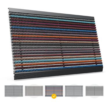 Килимок для порогу Entrando 40x60 см - алюміній, неслизький, для дому та тераси. Знімний килимок для взуття з щітковим профілем.