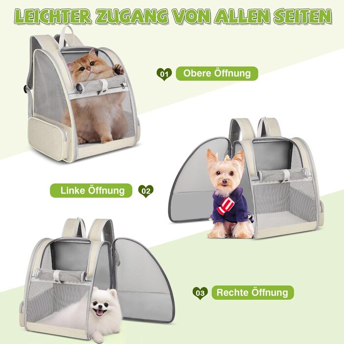 Рюкзак для тварин Allsopets: дихаючий, для котів та собак, маленьких порід, для подорожей та активного відпочинку (кремовий жовтий)