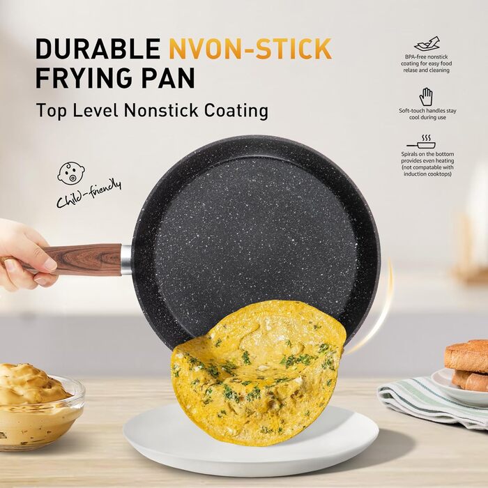 Набір каструль та сковорідок DishDelight з антипригарним покриттям для індукційних плит (12 шт.)