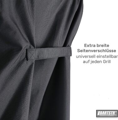 Чохол для гриля BARTSTR 105x65x115 см, водонепроникний, з УФ-захистом, міцний, для газового гриля, чорний
