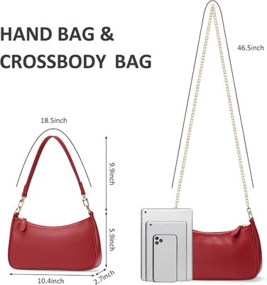 Сумка жіноча WantGor Clutch Tote червона: кросбоді, міні-хобо, екошкіра, ретро