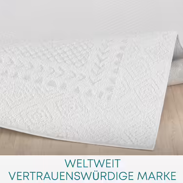 Surya Monaco Rug Living Room Boho, large rug bedroom 200x275 cm - Rug for dining room with geometric pattern, Scandinavian living room rug modern in cream cream 200 x 280 cm