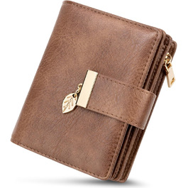 WACCET Wallet for Women Small, Ladies Purse RFID Blocking PU Leather Large Capacity Wallet with 14 Card Slots and Zipper Coin Pocket Small Wallet for Women