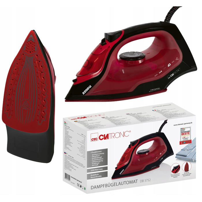 Парова праска Clatronic 263941, 2200 Вт, потужна