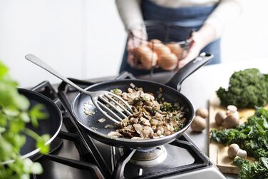 Керамічна антипригарна гриль-плита GreenPan Andorra 28 см, PFAS-free, для індукції та духовки, чорна