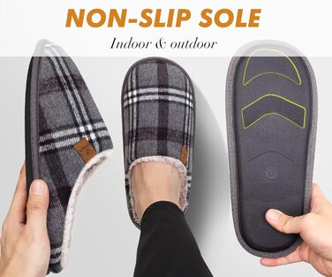 Чоловічі тапочки COFACE з піною для відпочинку, теплі, з вовняної тканини, плюшеві, з гумовою підошвою, розмір 40-49, сірі