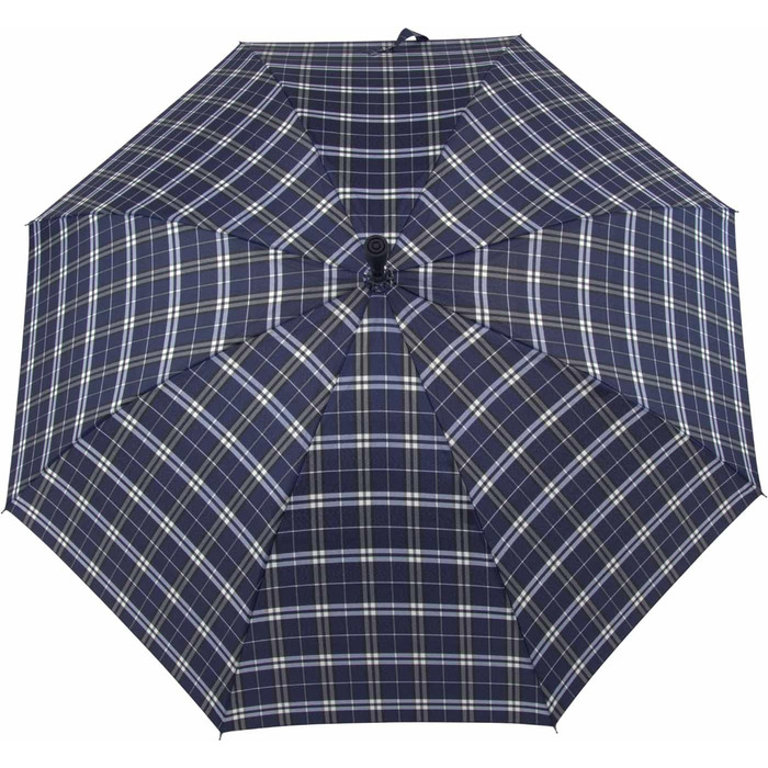 iX-brella Standing Screen, Height Adjustable with Wooden Handle - Blue Checkered