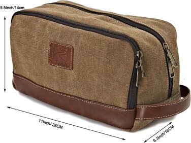 Чоловіча та жіноча дорожня косметичка/рюкзак з канвасу, велика, блакитна (28x16x14 см)