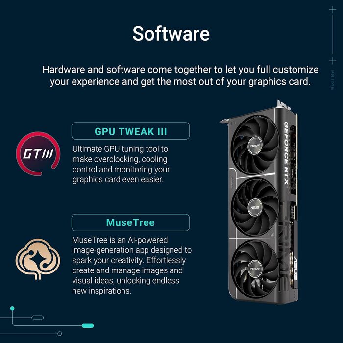 Ігрова відеокарта ASUS Prime GeForce RTX 5060 Ti OC Edition 16GB GDDR7, чорна