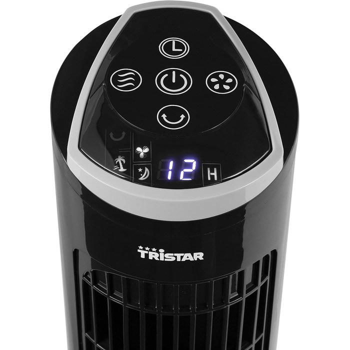 Турбовентилятор Tristar VE-5865: 3 швидкості, таймер, осциляція 80°, білий