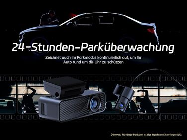 Відеореєстратор Pelsee P1 Duo 4K з двома камерами (передня та задня), Wi-Fi 5G, 64GB, IPS дисплей 1.5