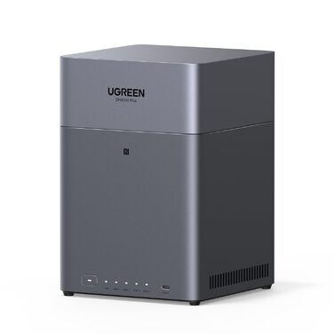 NAS UGREEN NASync DH4300 Plus: 2 відсіки, NFC, 4GB RAM, 1GbE LAN, для дому