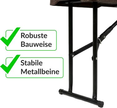 Стіл-буфет Floordirekt Buffettisch: розкладний пластиковий стіл 183x76 см з ручкою для перенесення, для саду, тераси, балкону, кемпінгу (на 6 осіб)