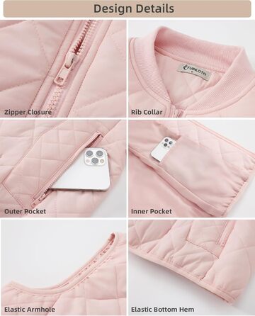 Жіноча степна жилетка Fuinoth з рифленим коміром, світло-рожевого кольору (XXL)