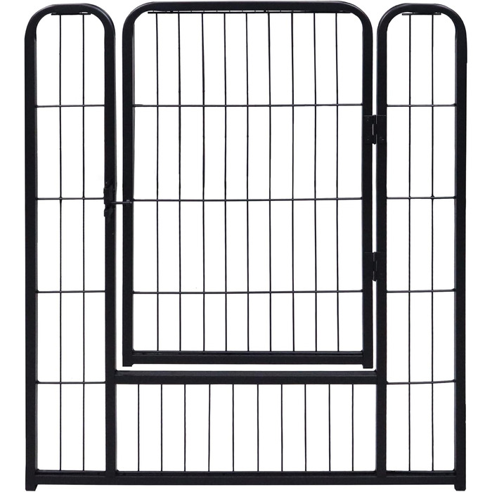 Вольєр для цуценят на 6 частин, 80 см, з 1 дверима та 5 фіксаторами, гнучкий та складаний, для квартири та саду