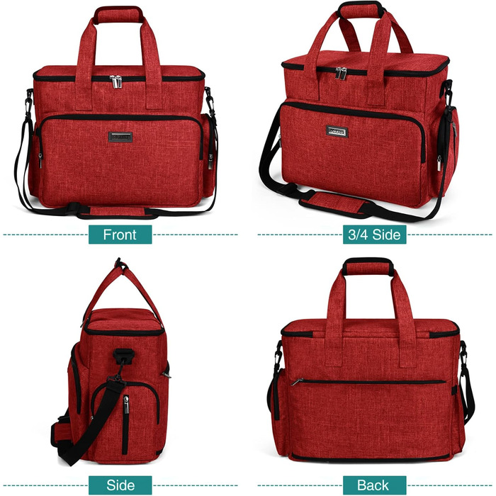 Сумка для собак Baglher, переноска для тварин (усі аксесуари для подорожей з тваринами), з 2 контейнерами для корму та 2 складаними мисками з силікону; незамінний набір для подорожей з домашніми тваринами, червона (L)