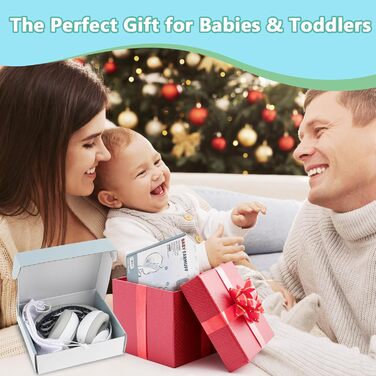 Навушники-захисники вух для дітей 0-4 роки, 2-в-1, захист від шуму, регульоване обруч, легка ABS-оболонка (білий)