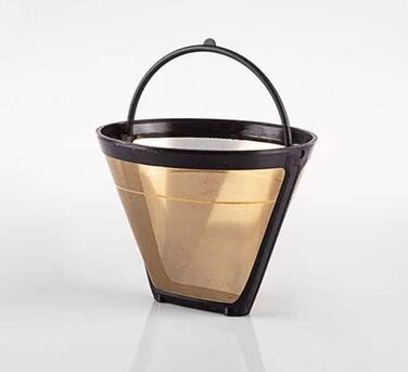 seleXions Coffee Filters Large, Gold Filter, Titan Filter 1x4 6-12 Cups Permanent Filter, Replacement Filter for All Coffee Machines