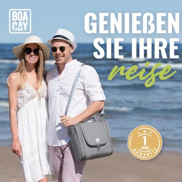 Дорожня косметичка BOACAY Extra Large для жінок, чоловіків та дітей, великий органайзер для аксесуарів та гігієни, колір Quartz Gray
