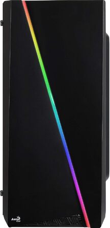 Корпус для ПК AeroCool CYLON MINI MicroATX, RGB підсвітка, бічне вікно, 80мм вентилятор, чорний