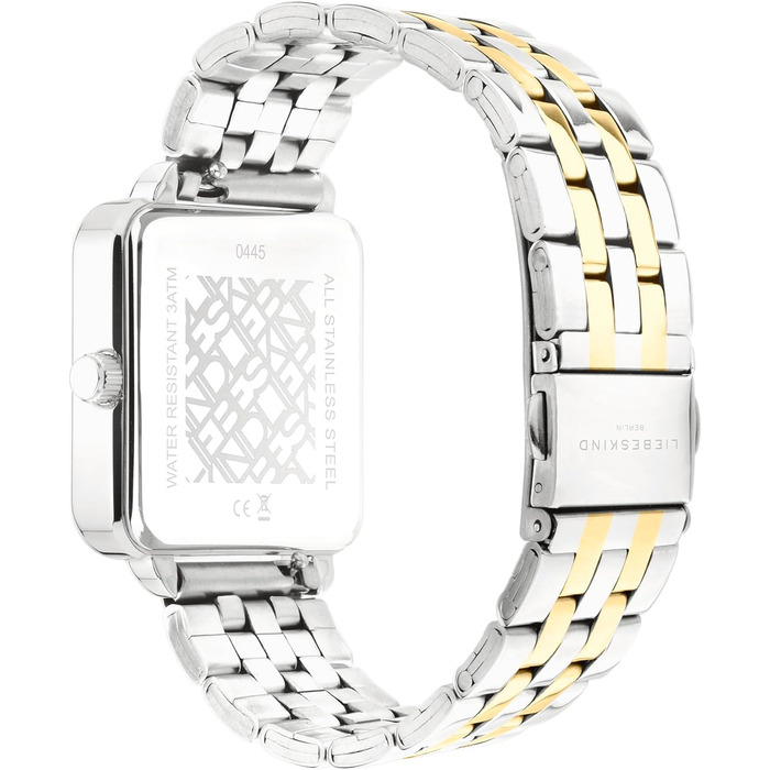 Жіночий годинник Liebeskind Berlin – Квадратний годинник 28x28 мм, водостійкий 3 ATM, ремінець з нержавіючої сталі, шкіри або мікросітки – Сучасний та універсальний (срібний / золотий)