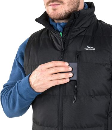 Чоловіча жилетка Trespass Casp, посилена, тепла, сіра (fint), чорна (5XL)