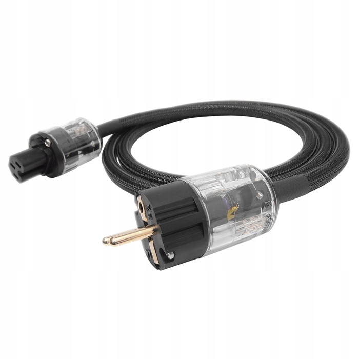 Кабель живлення TOMANEK TPC GOLD-BLACK 230V 16A Schuko-IEC, 1м