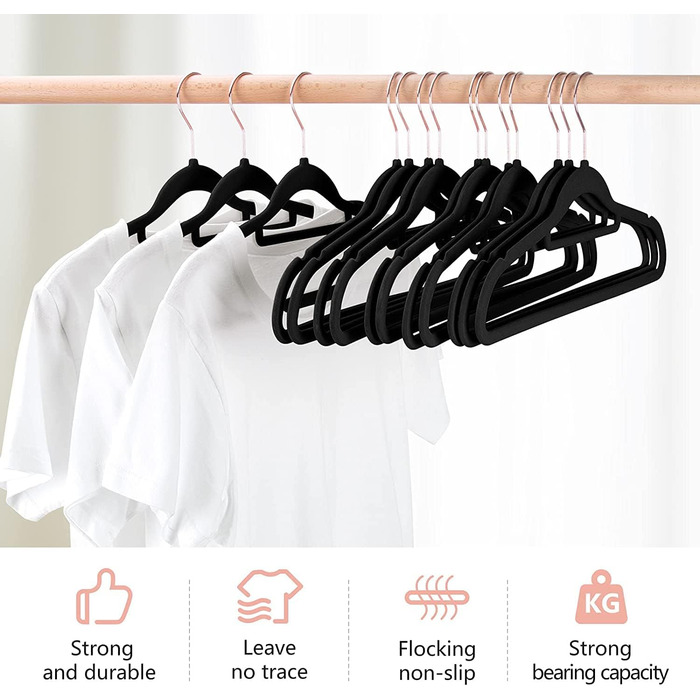 Вішалки для одягу Ediesi, 50 шт., сірі, з антиковзаючим покриттям, м'які, тонкі, для штанів, сорочок, спідниць, костюмів (50 шт., сірі без решітки) 50 шт. (50 шт., чорні з кріпленням для краваток)