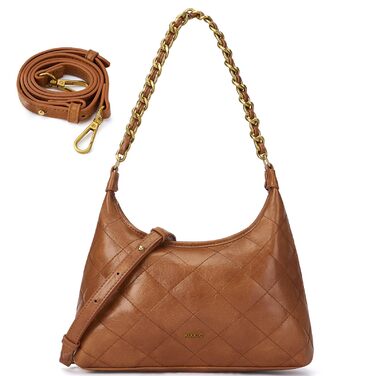 Сумка жіноча через плече крос-боді з PU шкіри, міні Hobo Bag ретро, коричнева - для побачень, вечірок, прогулянок