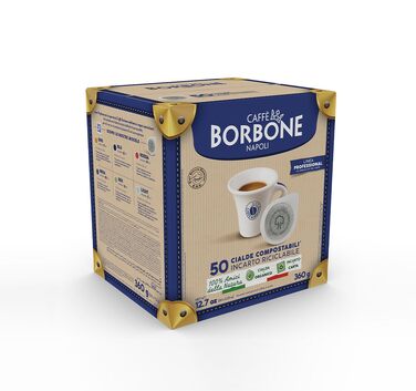 Кавові пади Caffè Borbone Blue Blend (декаф), сумісні з ESE системою, 44 мм, 50 шт, біорозкладні